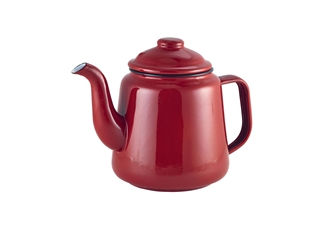 Enamel Teapot Red 1.5L/52.75oz (Each) Enamel, Teapot, Red, 1.5L/52.75oz, Nevilles