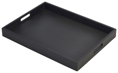 Solid Black Butlers Tray 44 x 32 x 4.5cm (Each) Solid, Black, Butlers, Tray, 44, 32, 4.5cm, Nevilles
