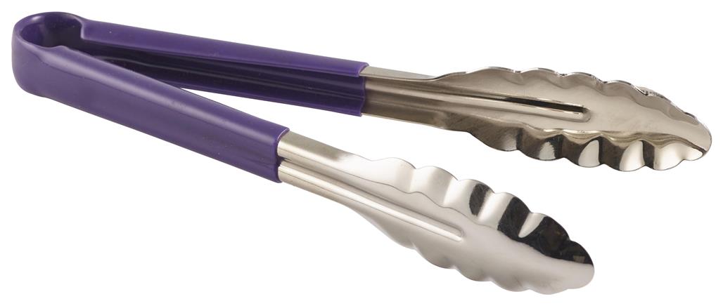 Genware Colour Coded S/St. Tong 23cm Purple (Each) Genware, Colour, Coded, S/St., Tong, 23cm, Purple, Nevilles