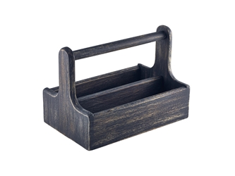 Black Wooden Table Caddy (Each) Black, Wooden, Table, Caddy, Nevilles