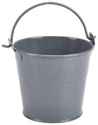 Galvanised Steel Serving Bucket 10cm Grey (Each) Galvanised, Steel, Serving, Bucket, 10cm, Grey, Nevilles