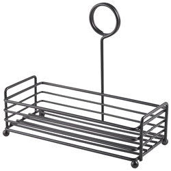 Black Wire Table Caddy 7.75 x 3.5 x 7 (H) (Each) Black, Wire, Table, Caddy, 7.75, 3.5, 7, H, Nevilles