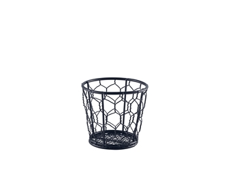 Black Wire Basket 10cm Diameter (Each) Black, Wire, Basket, 10cm, Diameter, Nevilles