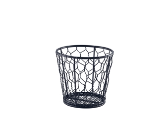 Black Wire Basket 12cm Diameter (Each) Black, Wire, Basket, 12cm, Diameter, Nevilles