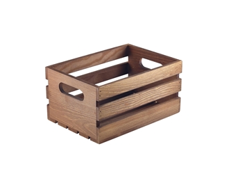 Wooden Crate Dark Rustic Finish 21.5x15x10.8cm (Each) Wooden, Crate, Dark, Rustic, Finish, 21.5x15x10.8cm, Nevilles