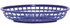 Classic Oval Baskets Hight Density Polyethylene Royal Blue 24x15x5cm (36 Pack) 