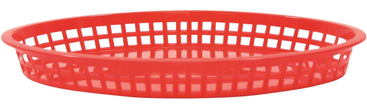 Texas Platter Baskets Polypropylene Oval Red 32.5x24x4 (36 Pack) 