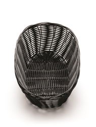 Handwoven Oval Basket, Black, 10 x 6.5 x 3” 