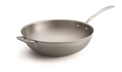 Try-Ply Cookware Wok with Long Handle & Helper Handle 
