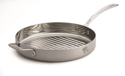 Try-Ply Cookware Grill Pan with Long Handle & Helper Handle 
