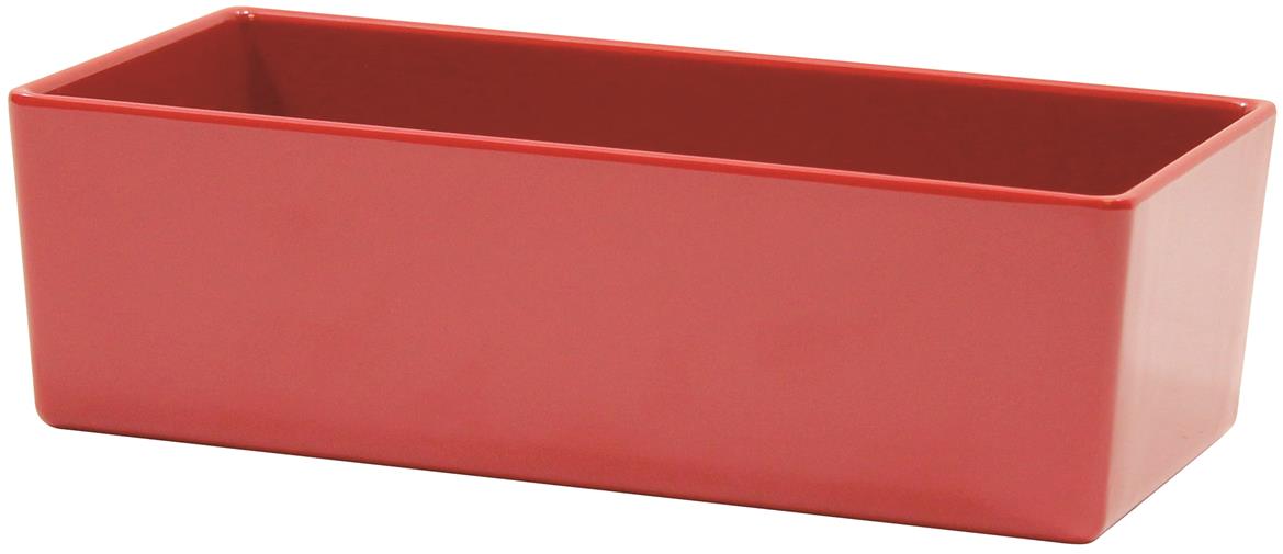 Contemporary Melamine Staight Sided Bowl Red (25.5x12.5x7.5cm) 1.5 Litre 