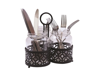 Farmhouse Collection Cutlery Holder Set 