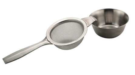 Teastrainer Single Arm With Drip Bowl 