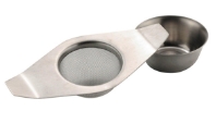 Teastrainer Double Arm With Drip Bowl 