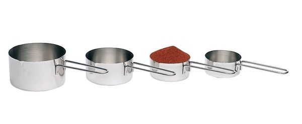 Measuring Cups  S/S  Set Of 4 (250ml, 125ml, 80ml, 60ml) 