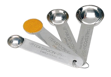 Measuring Spoons  S/S  Set Of 4 (1/2 teaspoon, 1 teaspoon, 1/2 tablespoon and 1 tablespoon) 