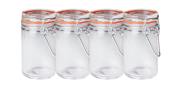 Relish Jars With Cliptop Lid 90Ml (Pack 4) 