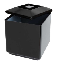 Square Plastic Ice Bucket Black 
