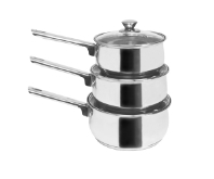 Saucepan 3Pc Set 16Cm / 18Cm / 20Cm 