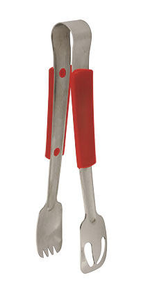 Tong S/S Polypropylene Red Handle 9Inch/23Cm 