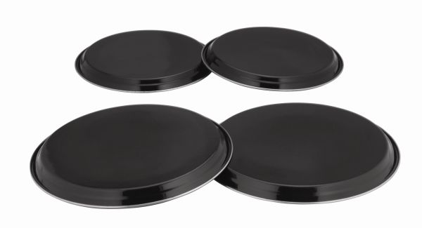 Colours 4Pc Hob Covers - Black 