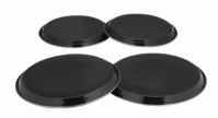 'Colours' 4Pc Hob Covers - Black 
