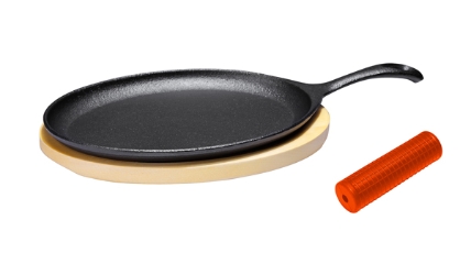 Cast Iron Skillet + Trivet, Oval 37X18Cm 