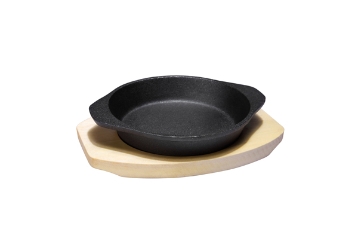 Cast Iron Dish & Trivet, Round 14Cm 