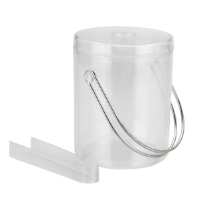 Ice Bucket & Tongs 1.75 Ltr Clear 