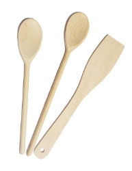Naturals Utensil Set - Spatula + 2 X Spoons 
