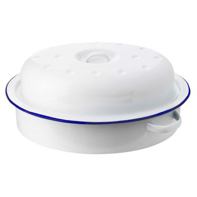 Enamel Oval Roaster 32.5 X 23.5 X 13.5Cm 