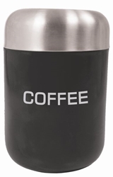 Colours Coffee Canister, Black, S/S Lid 