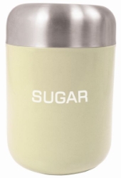 Colours Sugar Canister Cream S/S Lid 