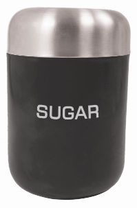 'Colours' Sugar Canister Black S/S Lid 