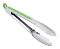 Tongs S/S Green Handle 23 Cm / 9Inch 