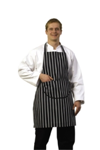 Bib Apron Blue With Pocket 
