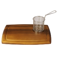 Acacia Wooden Serving Board W/Circular Recess 