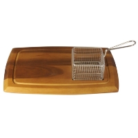 Acacia Wooden Serving Board W/Square Recess 