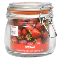 11 Cm Cliptop Glass Preserving Jar 525Ml 