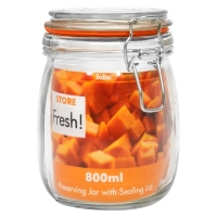 14 Cm Cliptop Glass Preserving Jar 800Ml 