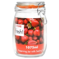 17 Cm Cliptop Glass Preserving Jar 1075Ml 
