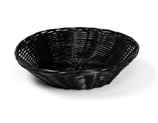 Poly Rattan Basket Round 25 Cm / 10Inch Black 