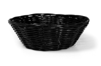 Poly Rattan Basket Round 18 Cm / 7Inch Black 
