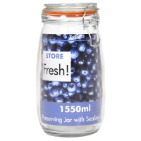 22 Cm Cliptop Glass Preserving Jar 1550Ml 