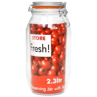 25.5 Cm Cliptop Glass Preserving Jar 2300Ml 