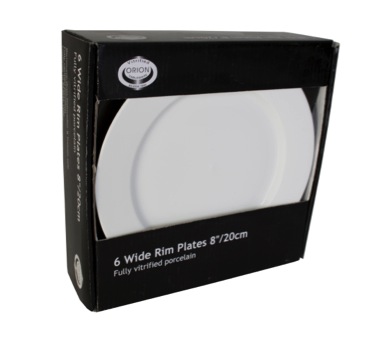 Orion Wide Rim Plate 20 Cm / 8Inch (6 Pack) 