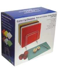 Pk Of 6 Colour Boards 18Inch X 12Inch 0.5 Inch Thick includes Rack  