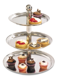 Cake Stand S/Steel 3 Tier 