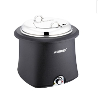 Galena Soup Kettle Black 10 Ltr With Ladle 