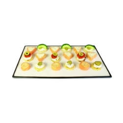 Contra Sq. Pres Plate White W/Black Trim 10Inch (3 Pack) 